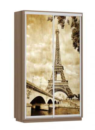 Шкаф-купе двухдверный Экспресс Хит Париж/Ясень шимо темный_0