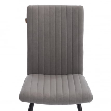 Стул обеденный Monte Carlo флок , 50х55х93, серый/черный, 29_5