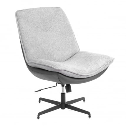 Кресло лаунж Cosmo велюр/букле (HYP)/экокожа, светло-серый/графит_0