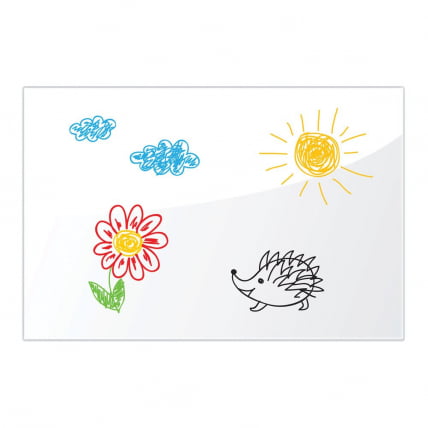 Доска магнитно-маркерная стеклянная BRAUBERG 60х90 см Белая_4