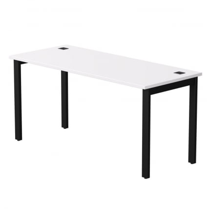 Стол прямой на металлокаркасе, опоры 90 гр Everprof EVO 254S008 Белый Черный_0