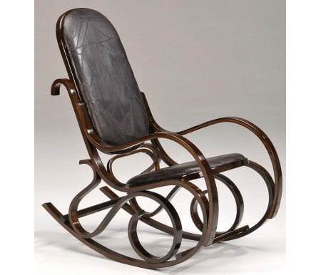Кресло качалка Тетчаир РC-8001 Орех Экокожа / Tetchair RC-8001_3