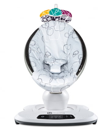 Электронное кресло-качалка 4Момс Мамароо 4.0 с вкладышем Графитовый меш / 4Moms Mamaroo_1