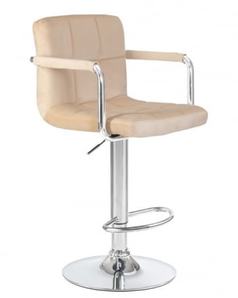 Стул барный ДОБРИН КРУГЕР АРМ (бежевый велюр (МДЖ9-10)) 2 шт / DOBRIN KRUGER ARM (MJ9-10))_2