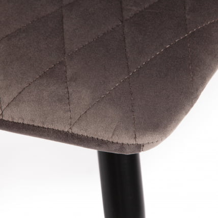 Стул CHILLY X (mod. 7096-1) ткань/металл, 45x53х88 см, высота до сиденья 50 см, темно-серый barkhat 14/черный_7