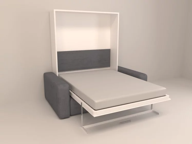 Диван-кровать трансформер Смарт 1 с пуфом К 1400 Дуб молочный_3