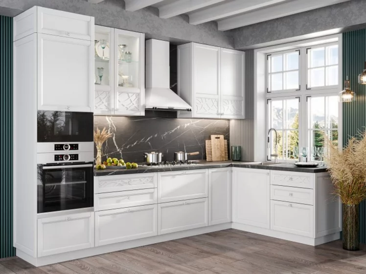 Шкаф кухонный 450 высокий Джулия ЛД 284.430.000.027 Белый_2