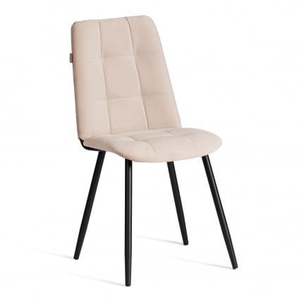 Стул обеденный Asti велюр, молочный/черный, (Porsche 2)_0