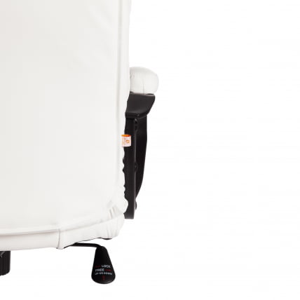 Кресло BERGAMO хром (22) кож/зам, белый, 36-01_13