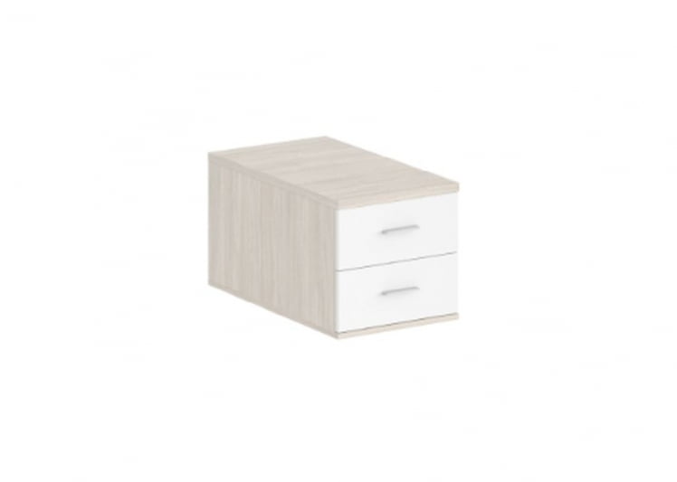 Подвесная тумба с 2 ящиками Sigma SG.537.OL.WH Дуб светлый Белый_0