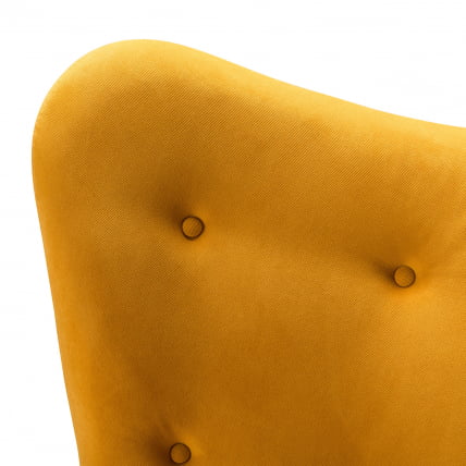 Кресло Хайбэк желтый/т.орех_7