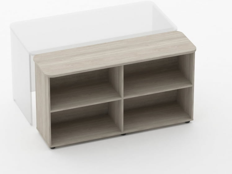 Тумба приставная к столу Glassy 3.18.103 Дуб сантана светлый_1