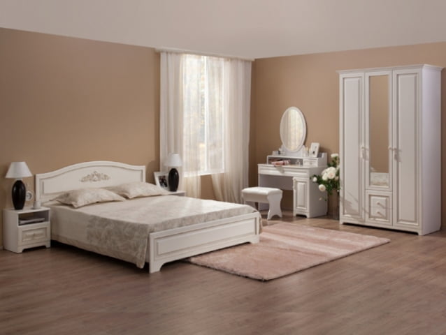 Кровать 1600 комфорт Белла модуль 07 белый/джелато софт_1