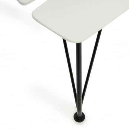 Стул ХАНСЕН (мод. 622Н) / 1 шт. в упаковке пластик/металл, 51х47х80 см, высота до сиденья 45 см, белый/черный / HANSEN (mod. 622N)_5