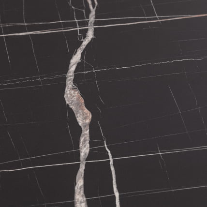 Стол АЛИГЕРЙ ЛДСП/ХПЛ/опора-массив березы , 130 х 75+30 х 75 см, Мрамор черный/черный / ALIGERY ЛДСП/HPL/опора-массив_10