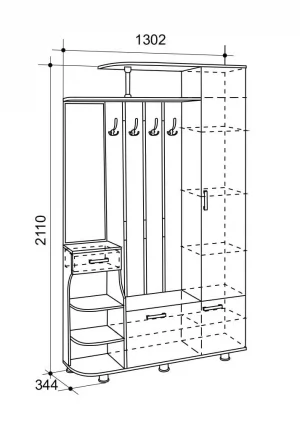 Прихожая Барселона-1 Дуб Млечный_2