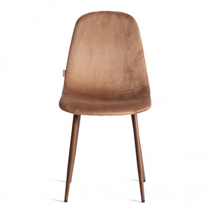 Стул БРЕЕЗЕ (мод. ДЖСC-58) Велюр/металл , 44 х 53 х 86 см, Дэрк бровн (темно-коричневый) ХЛР11/ орех / BREEZE (mod. JSC-58) Dark brown HLR11/_4