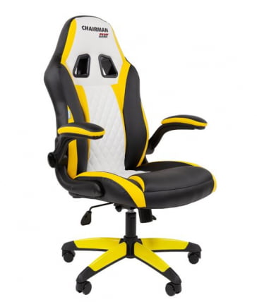 Кресло геймерское CHAIRMAN GAME 15 черный/желтый/белый_0