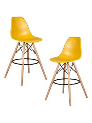 Стул барный DOBRIN DSW BAR (ножки светлый бук, цвет горчичный (Y-03)) 2 шт_0