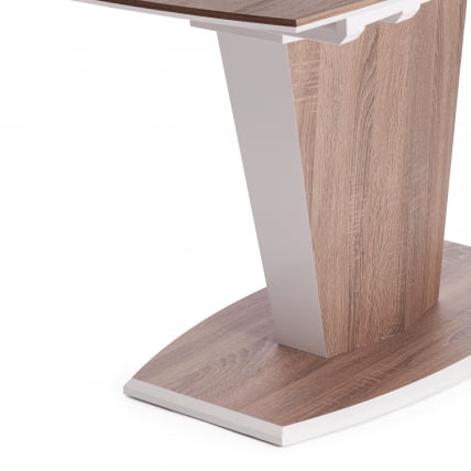 Стол FANCY МДФ HPL, 120-160х85х75 см, Дуб трюфель/Белый_8