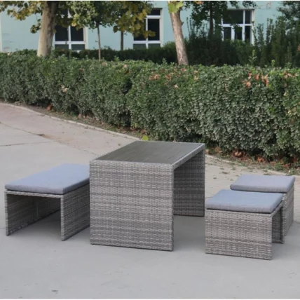 Плетеный диван-трансформер S330G-W78 Grey_0