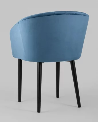 Стул с подлокотниками Нейтон велюр Пыльно-синий_5