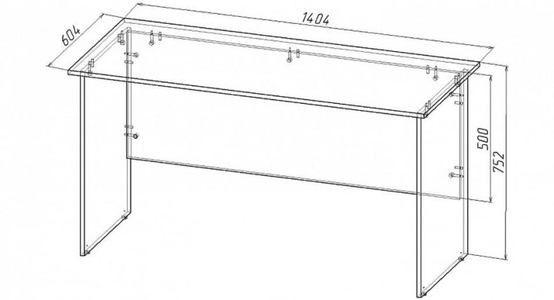 Стол большой СГБ Дуб сонома_2