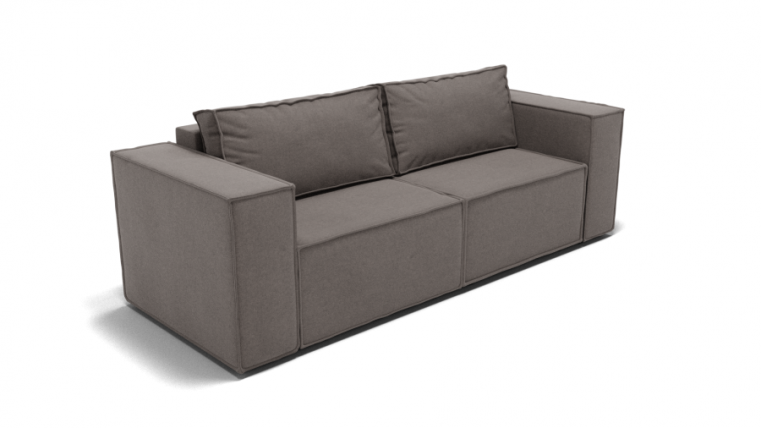 Диван Рашт (ЗР) Цвет фасада: Серо коричневый; Тип: Прямой; Материал фасада: Металл/Велюр_0