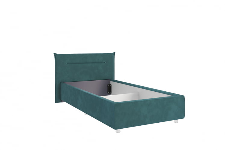 Кровать 0.9 Альба КМ0.9-16 сосна (велюр)_1