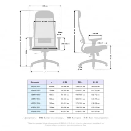 Офисное кресло МЕТТА Комплект 18/2D, Основание 17832 Красный Black_3