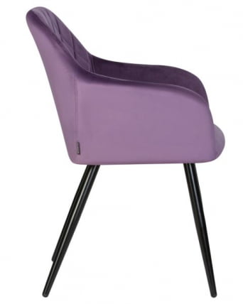 Стул обеденный ДОБРИН РОБЕРТ (черные матовые ножки, велюр В108-45 Темно-фиолетовый) 2 шт / DOBRIN ROBERT V108-45_3