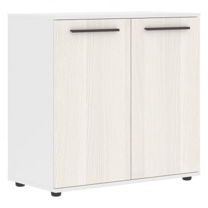 Шкаф с глухими малыми дверьми EDIS ELCS 85.1 Ясень Траун Мокко Белый_0