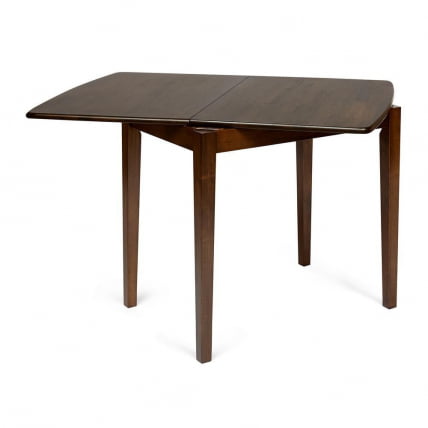 Стол TEODORO (mod. F-SHR3624RD W4) дерево гевея/мдф, 60x90(90x120)x76см, walnut (орех)_1