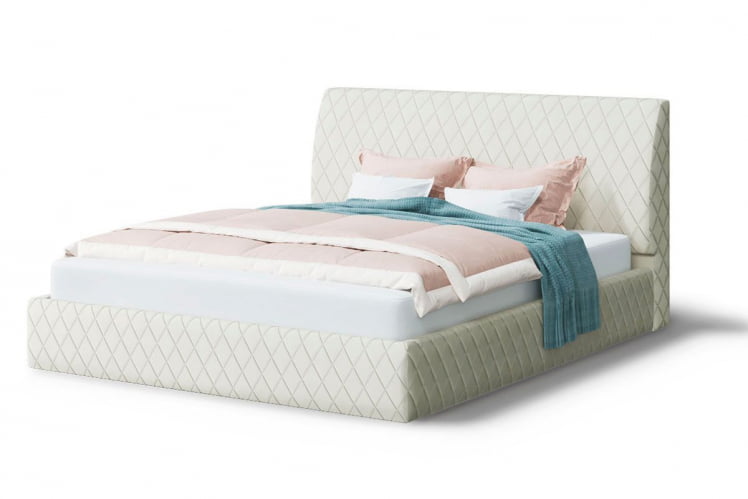 Кровать Хилтон, 2000 * 1400 мм, серо-белый_0