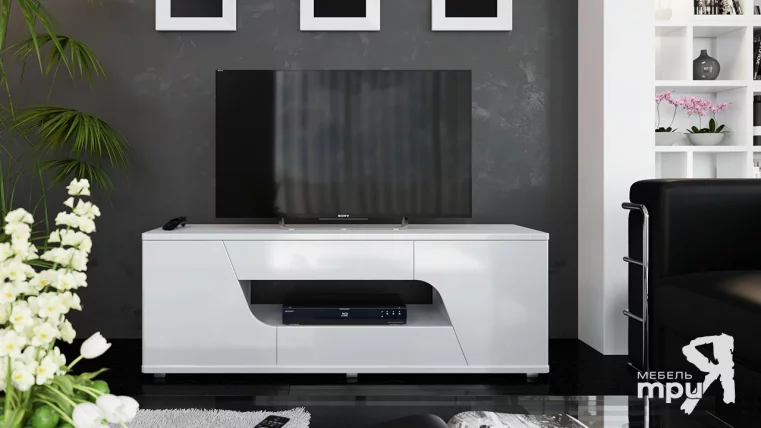 Тумба ТВ тип 5 Diamond Белый глянец_2