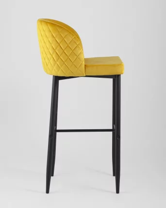 Стул барный Оскар велюр Оранжевый_2