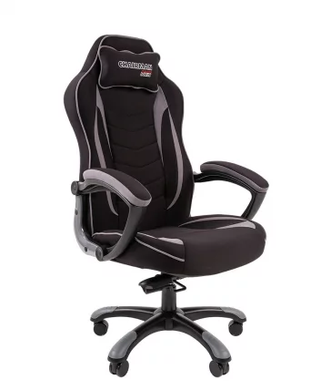 Кресло геймерское CHAIRMAN GAME 28 Серый-черный_0