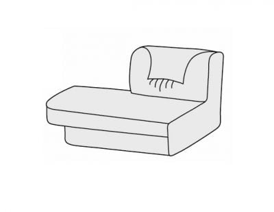 Оттоманка левая Премьер 6А Белая (экокожа)_1