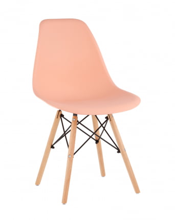 Стул Еамес Стиле ДСВ персиковый (разборный каркас) / Eames Style DSW_0