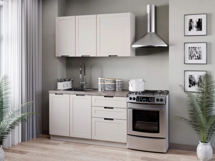 Тумба кухонная 800 с 3 ящиками (4) Джамис ЛД 296.160.000.095 Белый Кашмир_2