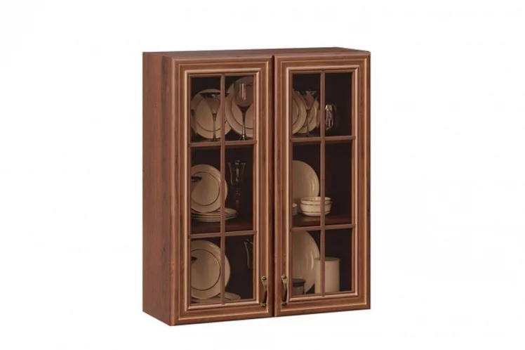 Шкаф кухонный 800 высокий со стеклом Кантри ЛД 235.345.000 Ноче Таволато_0