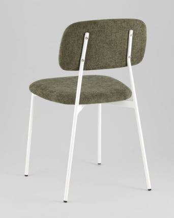 Стул Чао зеленый белые ножки / Chao_5