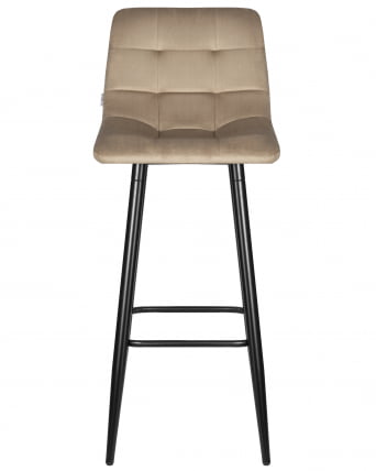 Стул барный DOBRIN NICOLE (черные матовые ножки, мокко велюр (108-104))_5