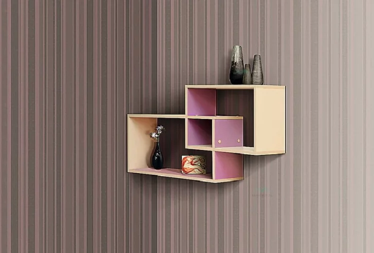 Полка для книг - 5 (Фиолетовый/Крем вайс/)_0