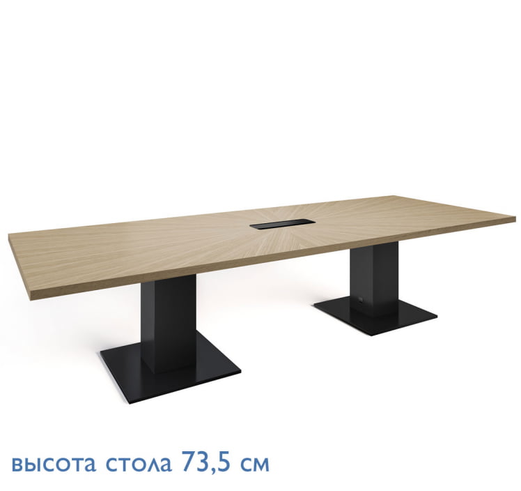 RENZ/TESLA Стол д/перегов L320 СВ.ЭВКАЛИПТ/ЧЕРНЫЙ 104 402 ECL_L BL_0