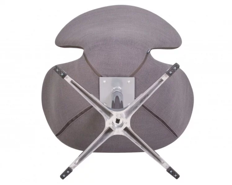 Кресло дизайнерское DOBRIN SWAN (серая ткань IF11, золотое основание)_6