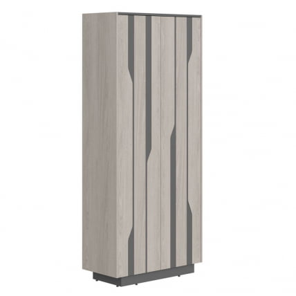 Шкаф высокий Line СФ-574204 Дуб серый Черный графит_0