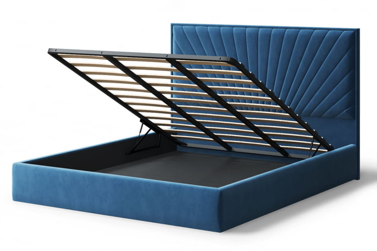 Кровать Леона, 2000кс1600 мм, синий / 2000x1600_2