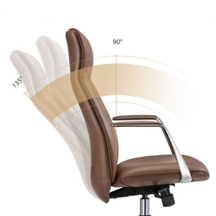 Эргономичное кресло руководителя Еурека ОC08-БР, коричневое / Eureka OC08-BR,_5