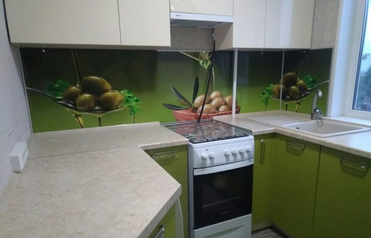 Глянцевый фартук (КОМПОЗИТ) KM 195_1